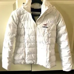 White hollister coat hot sale